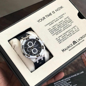 Maurice Lacroix Aikon Quartz Chronograph Full Black Authentic Mens Watch