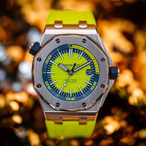 Audemars Piguet Royal Oak Offshore Diver Watch Green Dial 42mm Automatic Mens Watch
