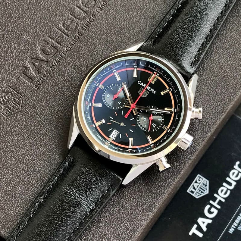 Tag Heuer Carrera Japanese Machinery Black Dial Master Quality Mens Watch