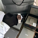 Oris Aquis Date Authentic Automatic Silver Brown Dial Men’s Watch
