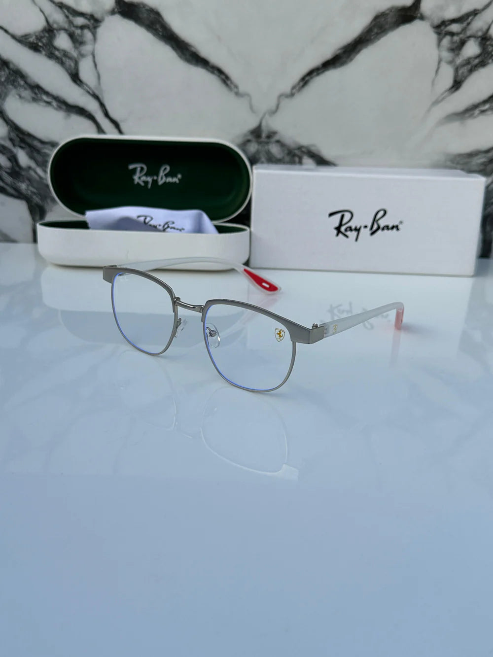 Ray ban METAL GREY BLUE CUT SUNGLASSES