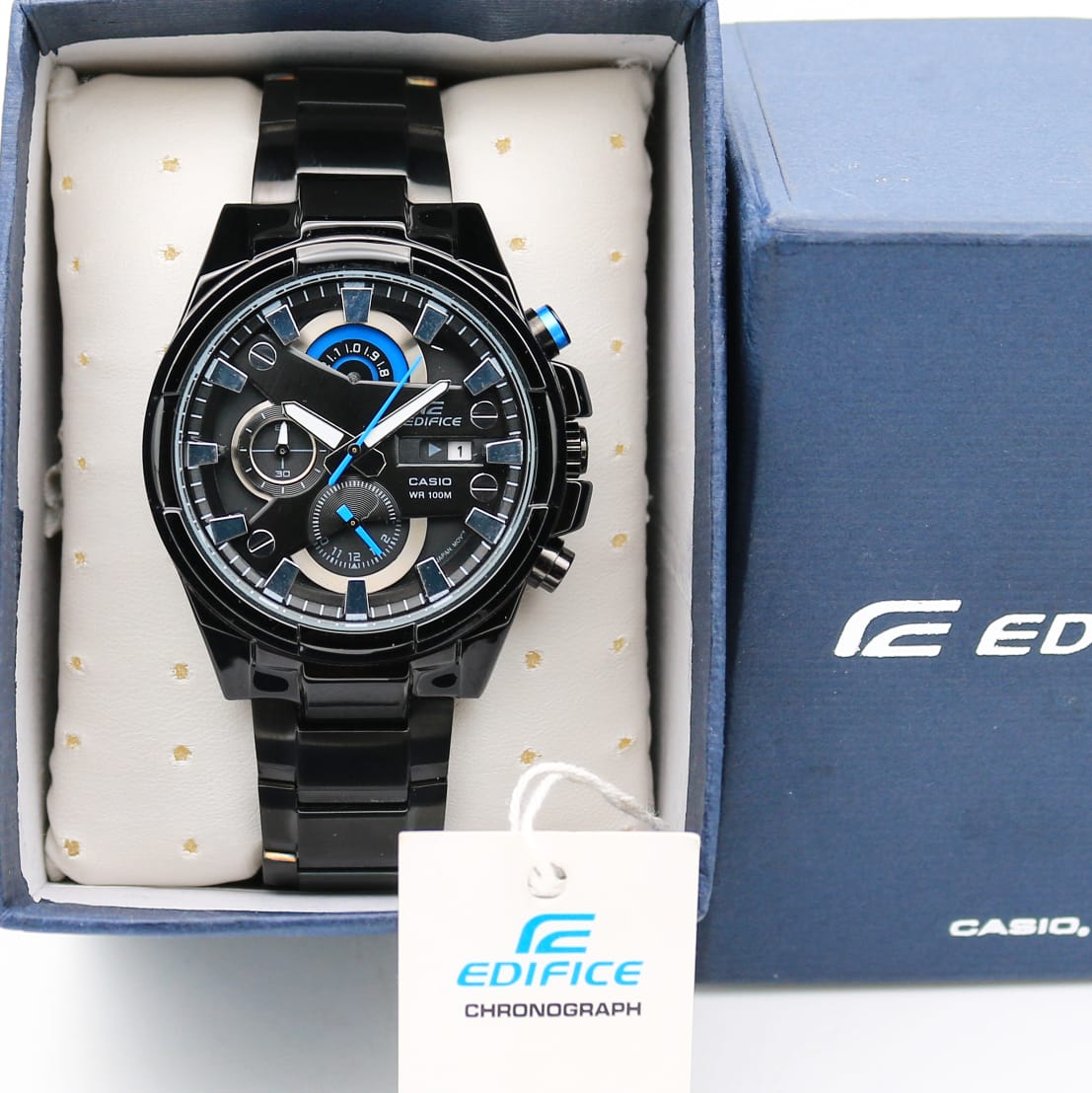 Casio Edifice men black analogue watch (EX200) EFR-540 BK-1AVUDF — zoomed view