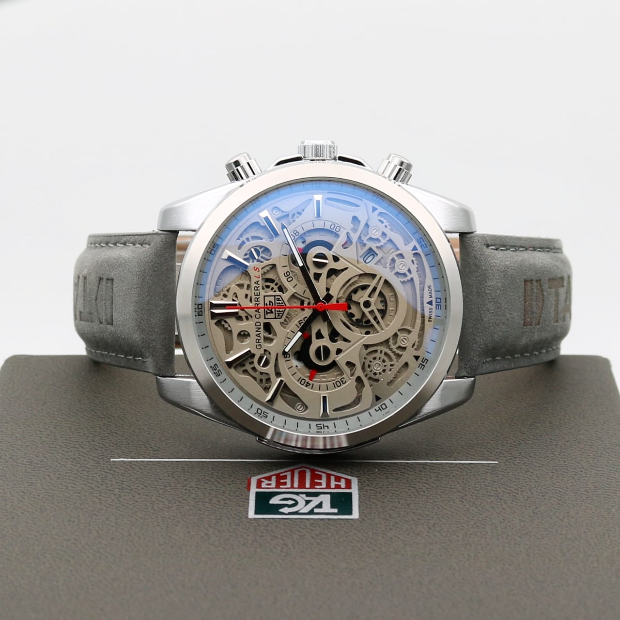 Tag heuer CR7 Diagno Grey Chronograph Multi Dial Leather Mens TAG-CAR2