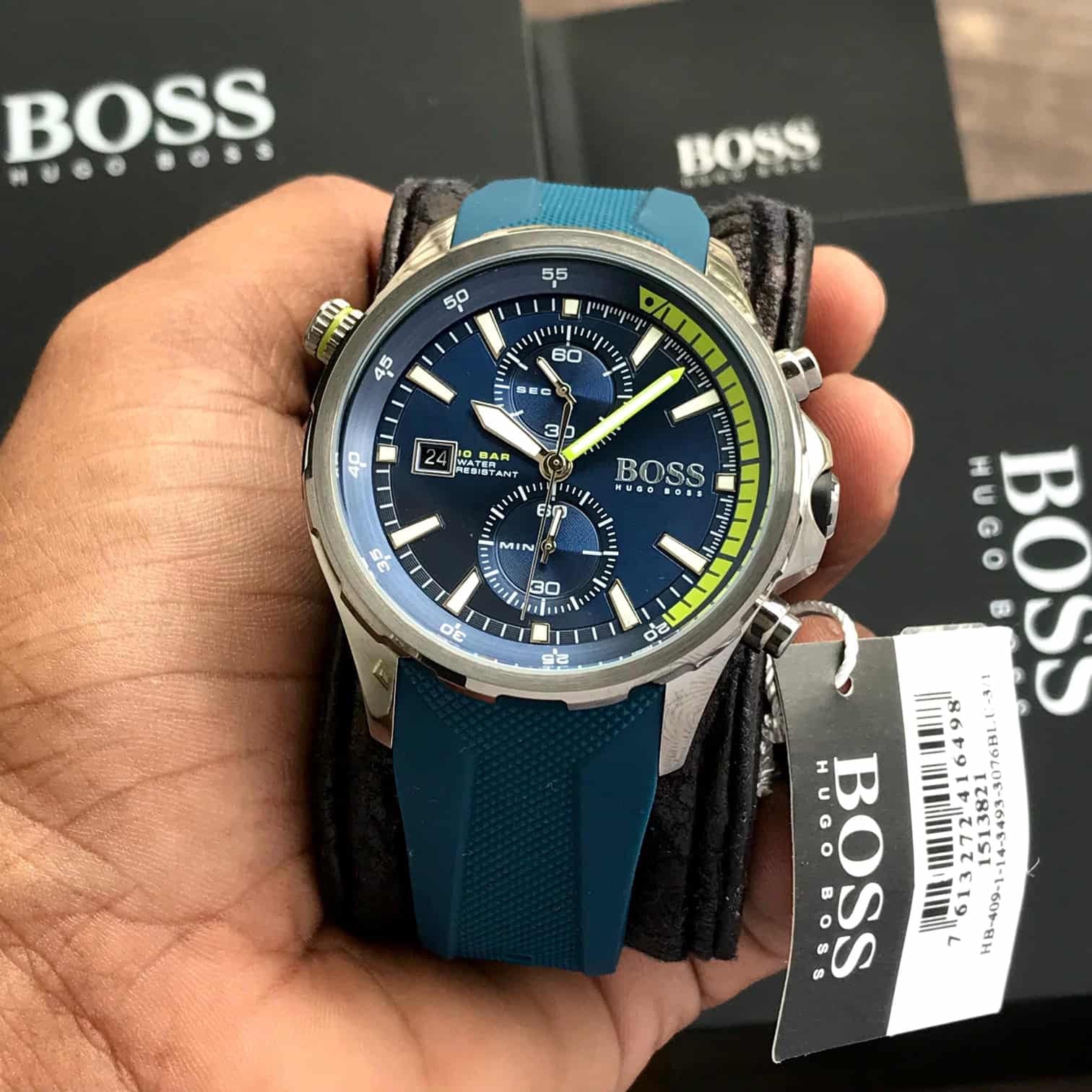 Hugo Boss Globetrotter 1513821 Chronograph’s Authentic Men Watch — zoomed view