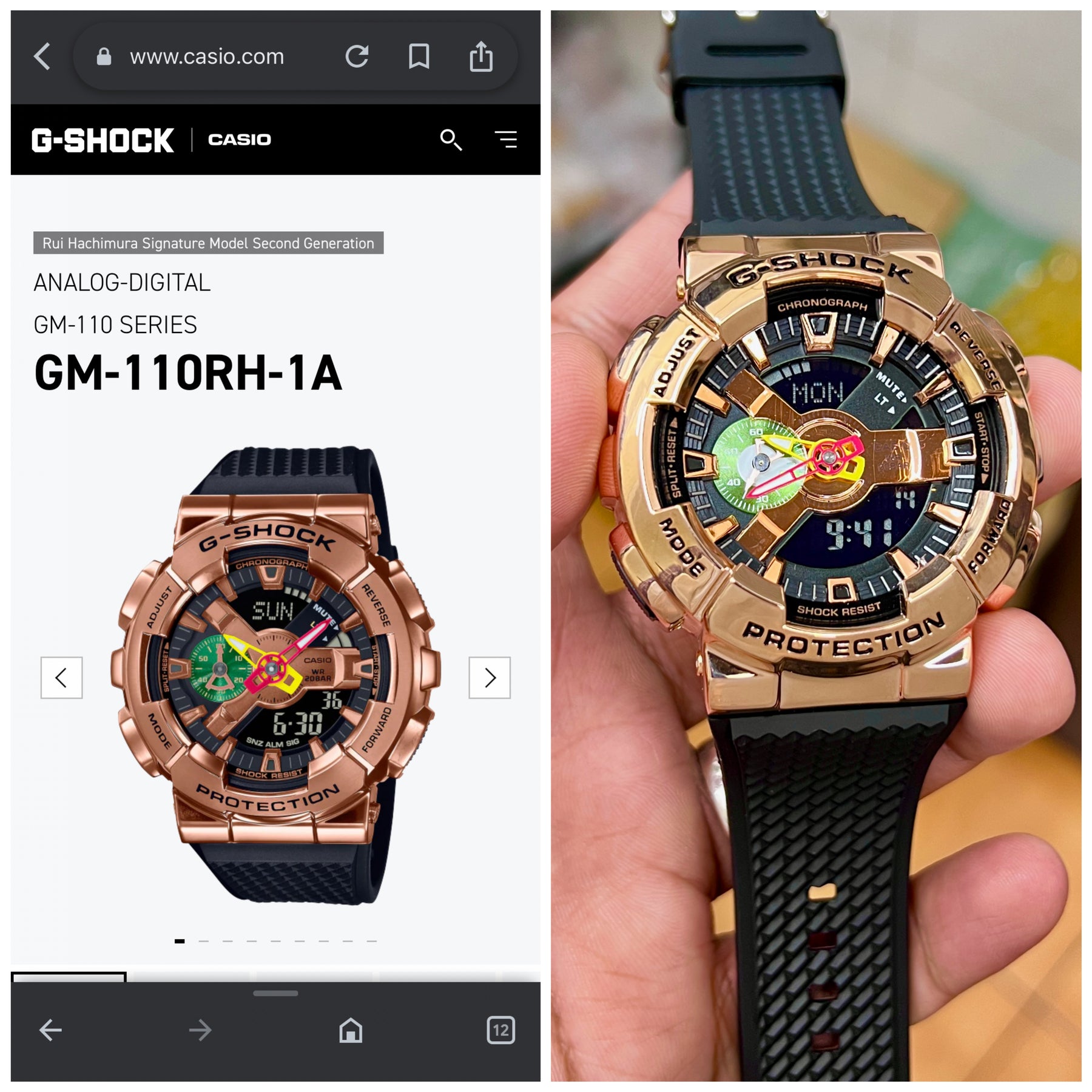 Home  Watches for Men  G Shock  G-Shock GM-110-1A G-Shock GM-110-1A — zoomed view