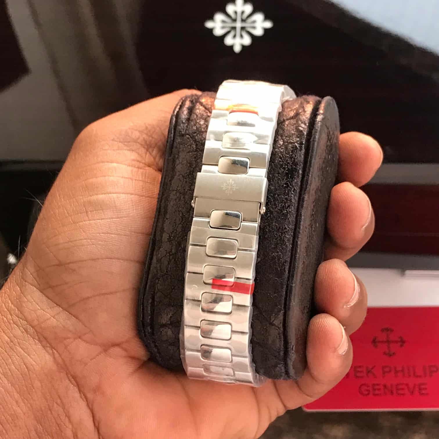 Patek Phillipe Nautilus Tiffany Dial Silver Metal premium Automatic Watch [OPEN BACK]
