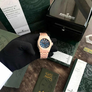Audemars Piguet Royal Oak Offshore Rosegold Black Blue Metal Chain Swiss ETA 1:1 Automatic Movement Men’s Watch