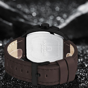 Naviforce Men Dial & Leather Straps Analogue Chronograph Watch NF8053_B Y DBN