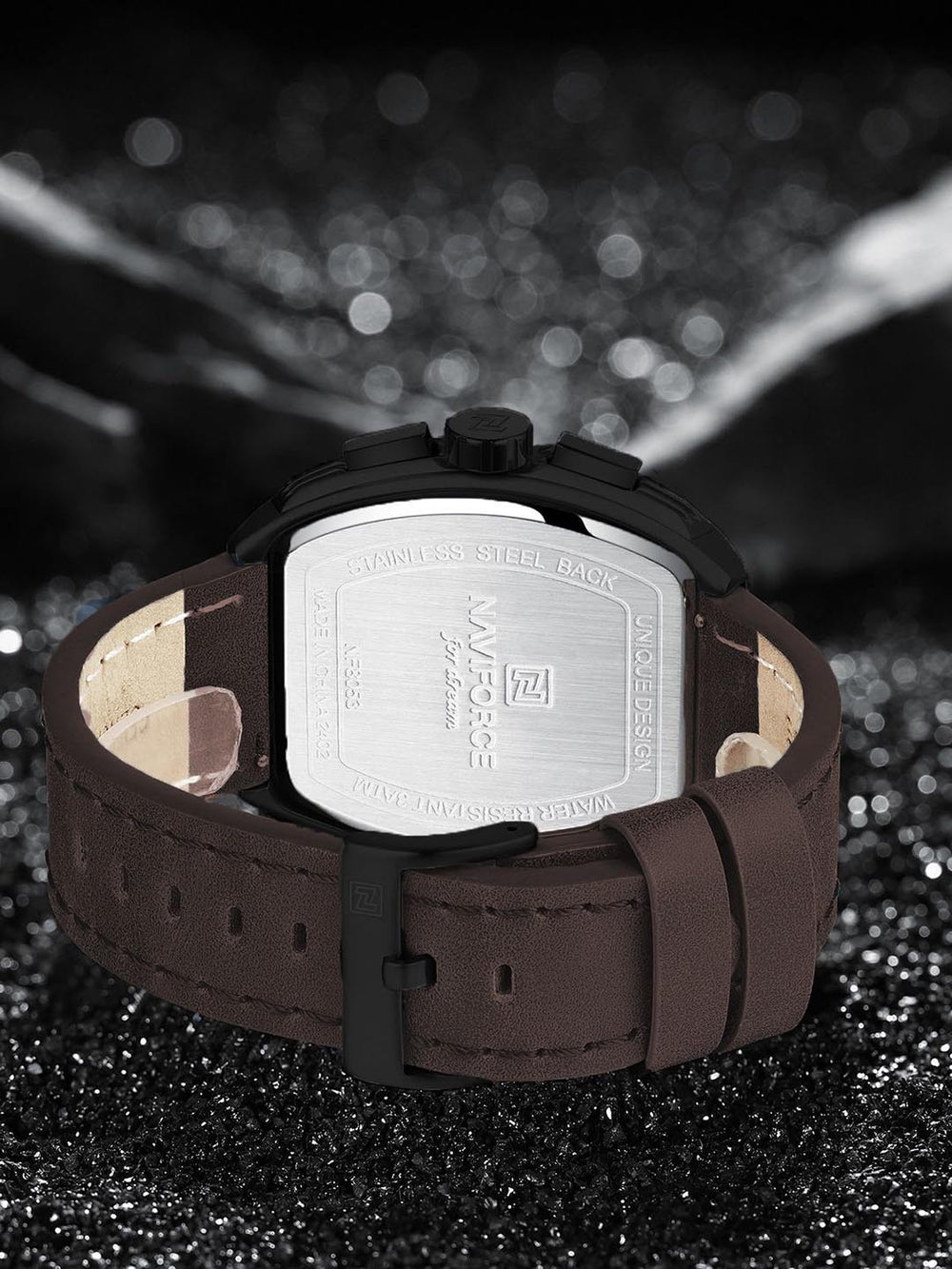 Naviforce Men Dial & Leather Straps Analogue Chronograph Watch NF8053_B Y DBN