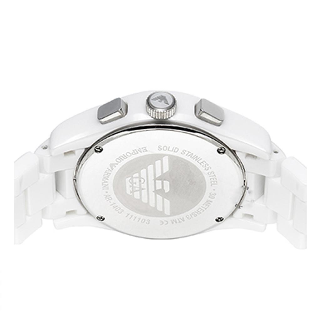 Luxury Watch Stainless Steel Chronograph White 1527