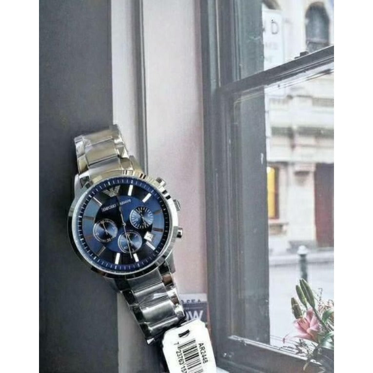 Men’s Stainless Steel Emporio Armani Watch — zoomed view