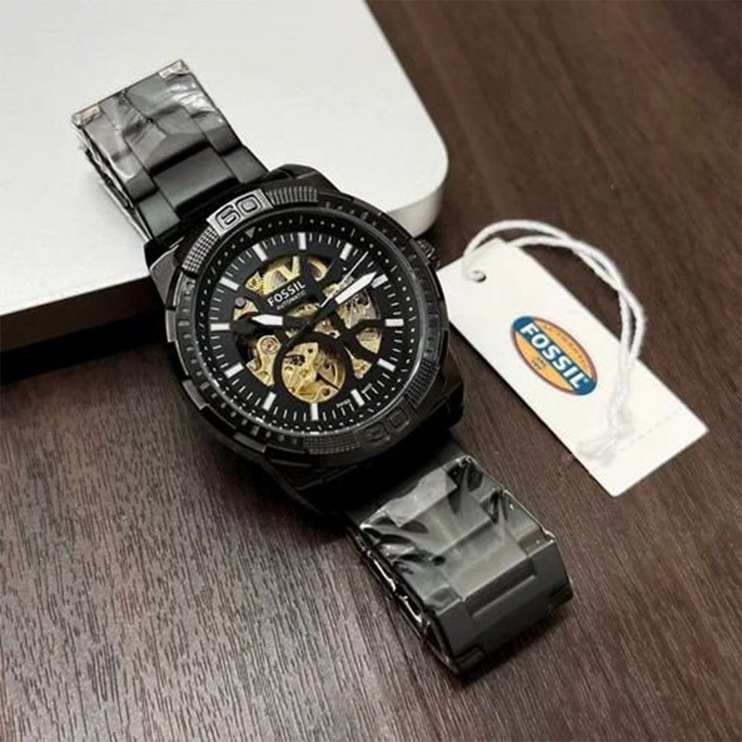 Fossil Black Metal Automatic