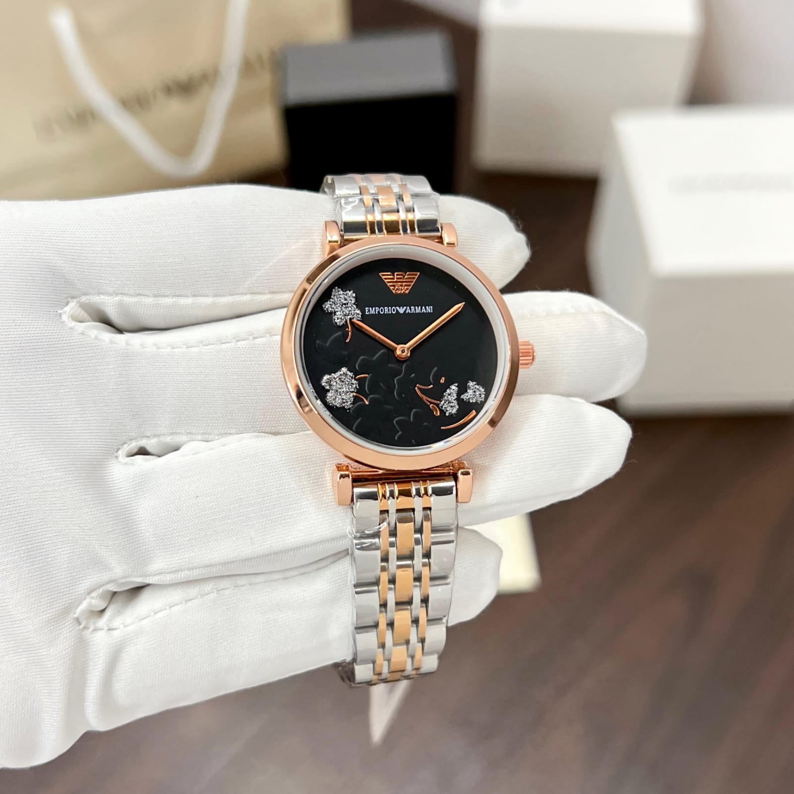 Emporio Armani Slim watch — zoomed view