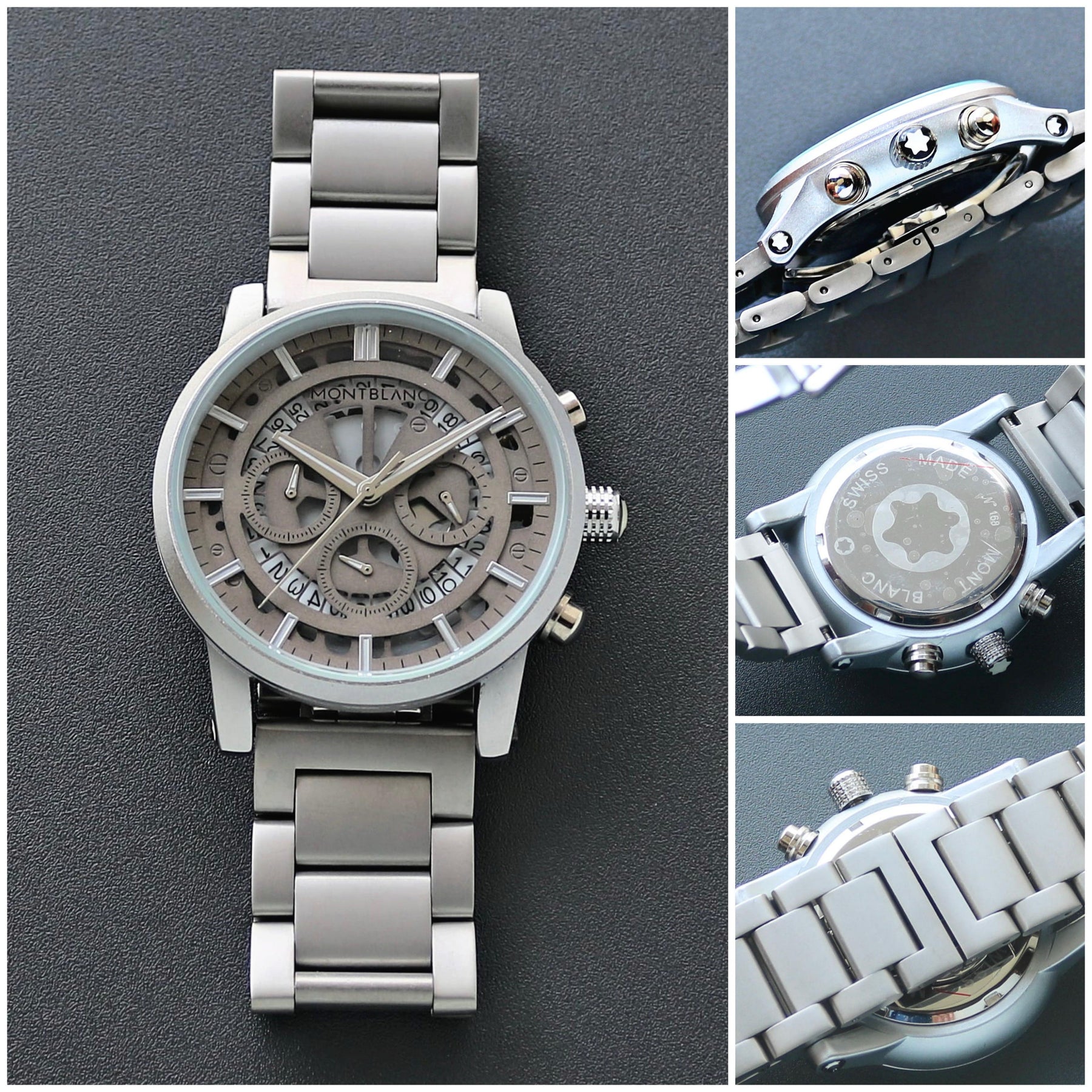 Montblanc Grey Watch — zoomed view