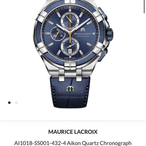 Maurice Lacroix Aikon Chronograph Swiss Quartz 44mm Blue Dial Watch AI1018-SS001-432-4, Chronograph