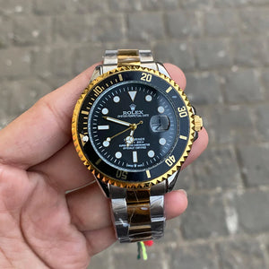 Rolex Submariner Black & Sliver Model Premium Quatz