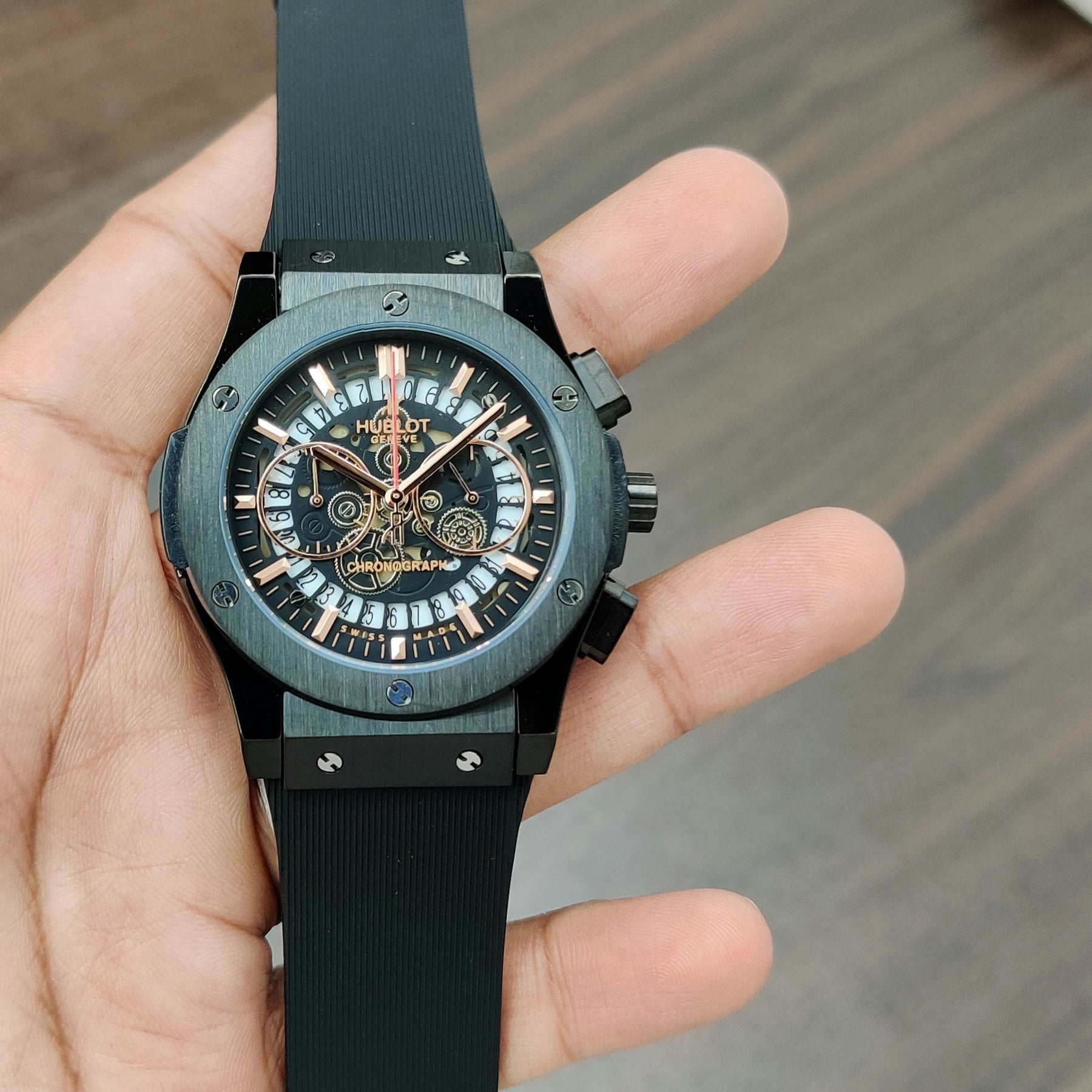 Hublot Men Black Cricket Watch — zoomed view