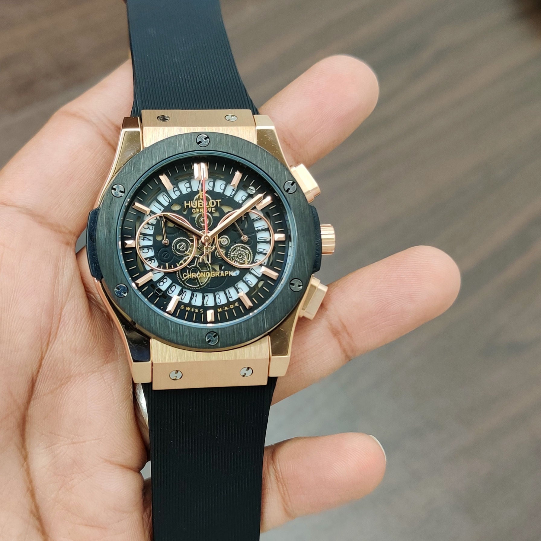 HUBLOT BIG BANG CALENDAR BLACK FOR MEN’S WATCHES — zoomed view