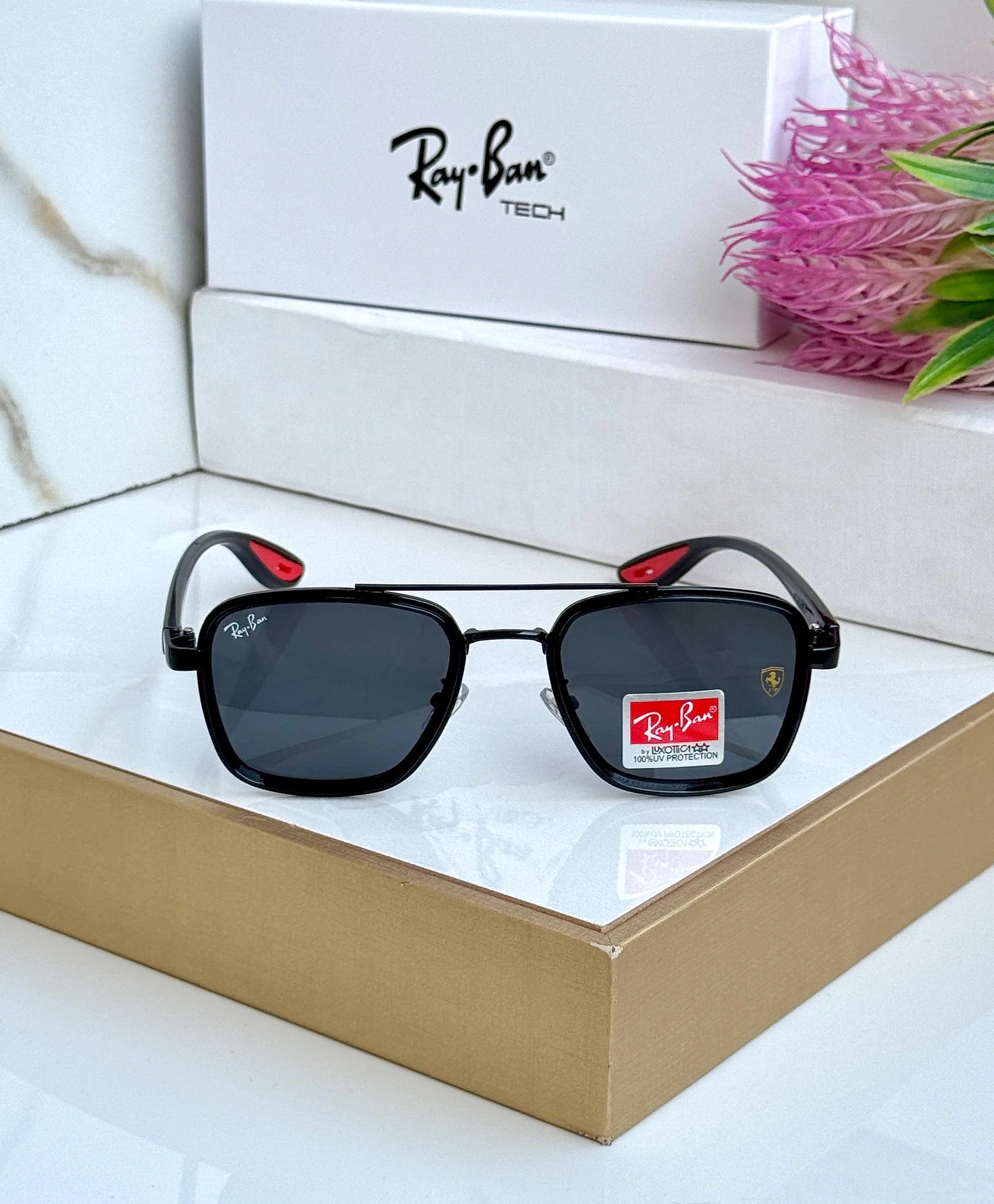 RB #6 METAL FULL BLACK UV-400 SUNGLASSES