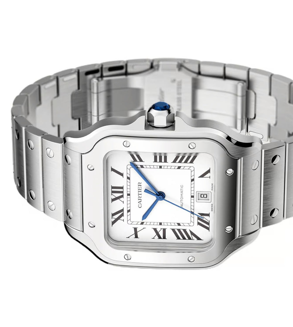 CARTIER Grey Square  Silver Automatic