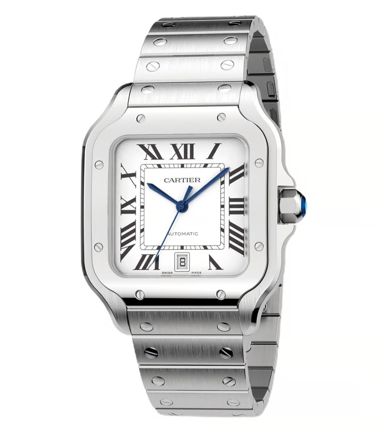 CARTIER Grey Square  Silver Automatic
