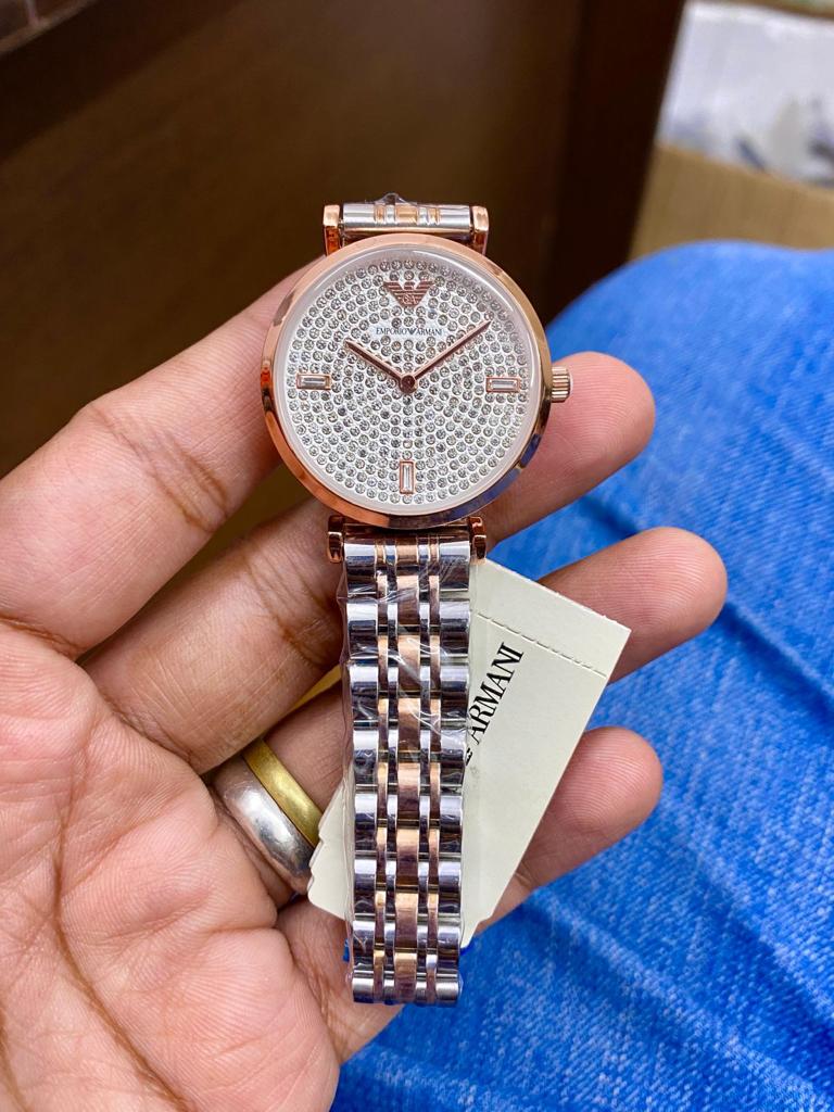 EMPORIO ARMANI  Gianni T-Bar Analog Watch - For Women AR1926 — zoomed view