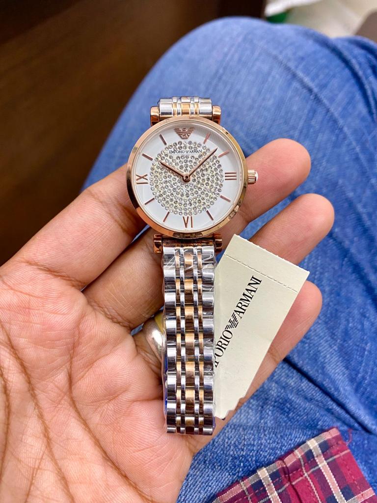 EMPORIO ARMANI  Gianni T-Bar Analog Watch - For Women AR1926 — zoomed view