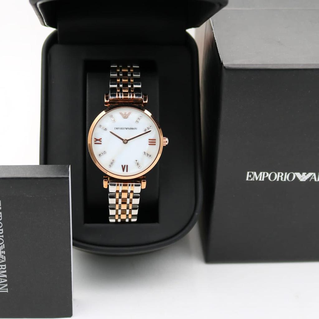 Emporio ArmaniWomens Quartz Watch, Analog Display And Stainless Steel Strap Ar11223, 2T Rose/Multi, Women's Standard — zoomed view