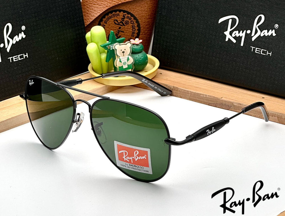 Ray Ban 3517 BLACK GREEN UV-400 SUNGLASSES