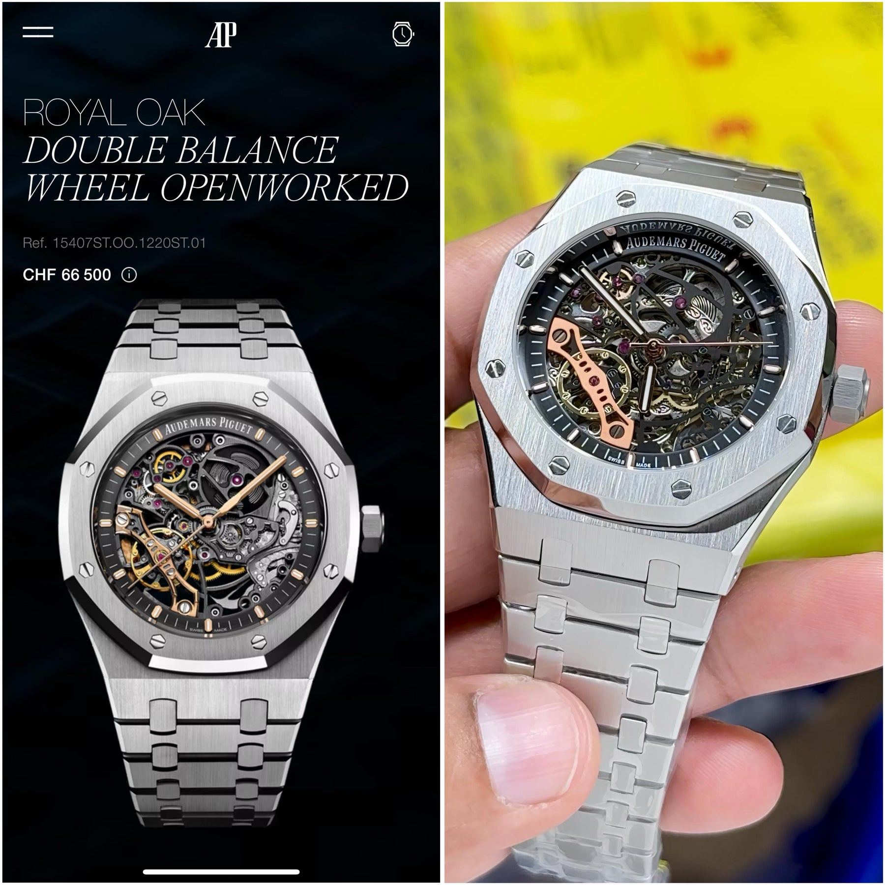 Audemars Piguet Royal Oak Double Balance Wheel Openworked — zoomed view