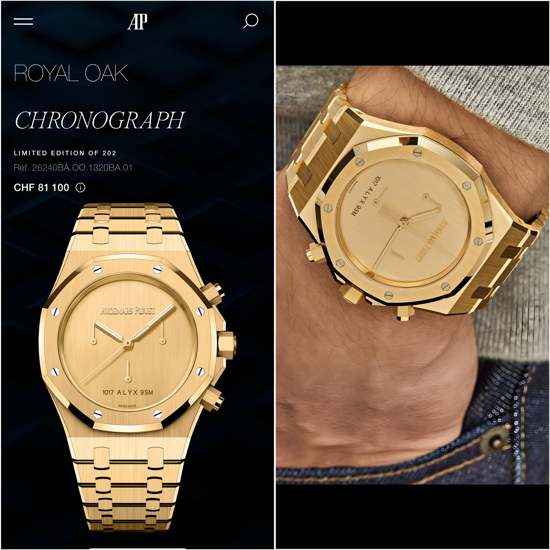 Audemars Piguet Royal Oak Chronograph Selfwinding Chronograph — zoomed view