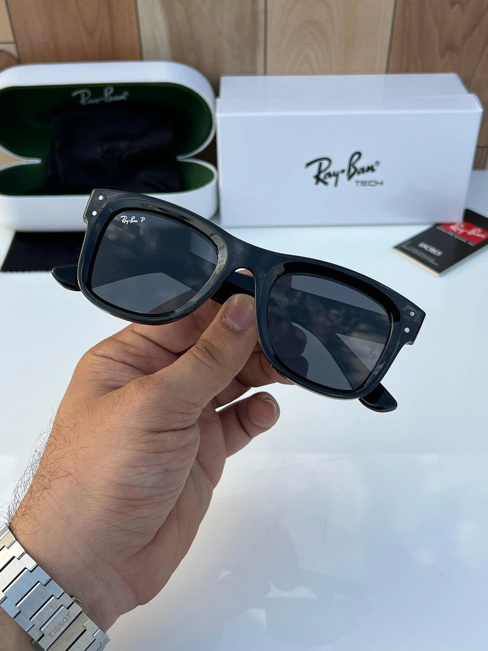 RB 0502 FULL BLACK POLARIZED SUNGLASSES