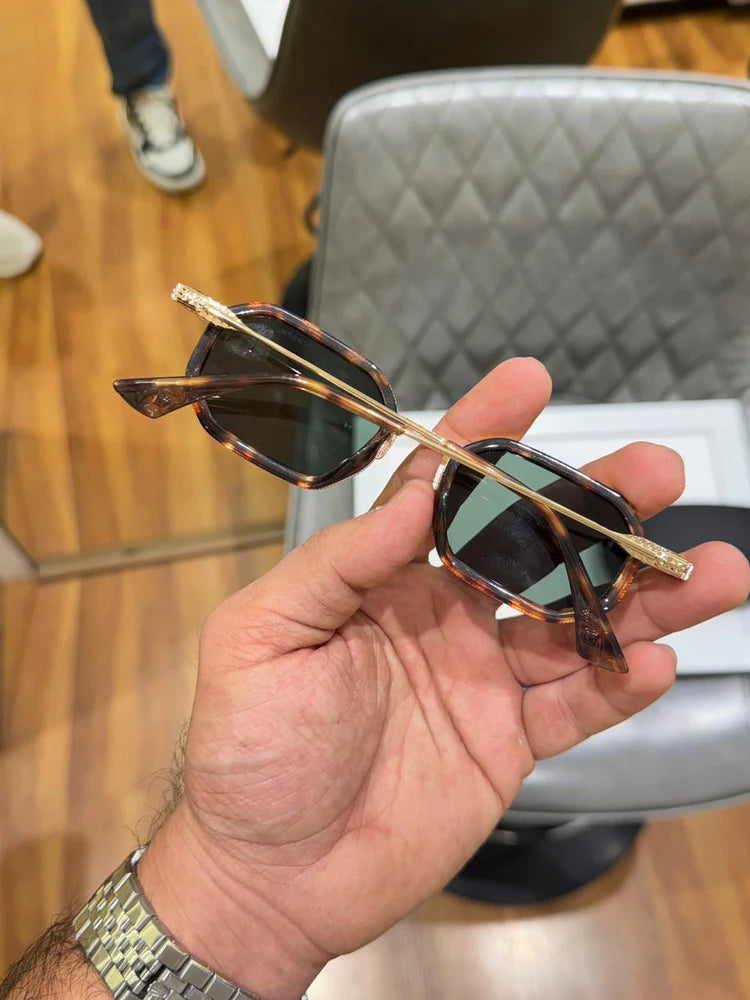 CHROME HEART 3130 GOLD GREEN UV-400 SUNGLASSES