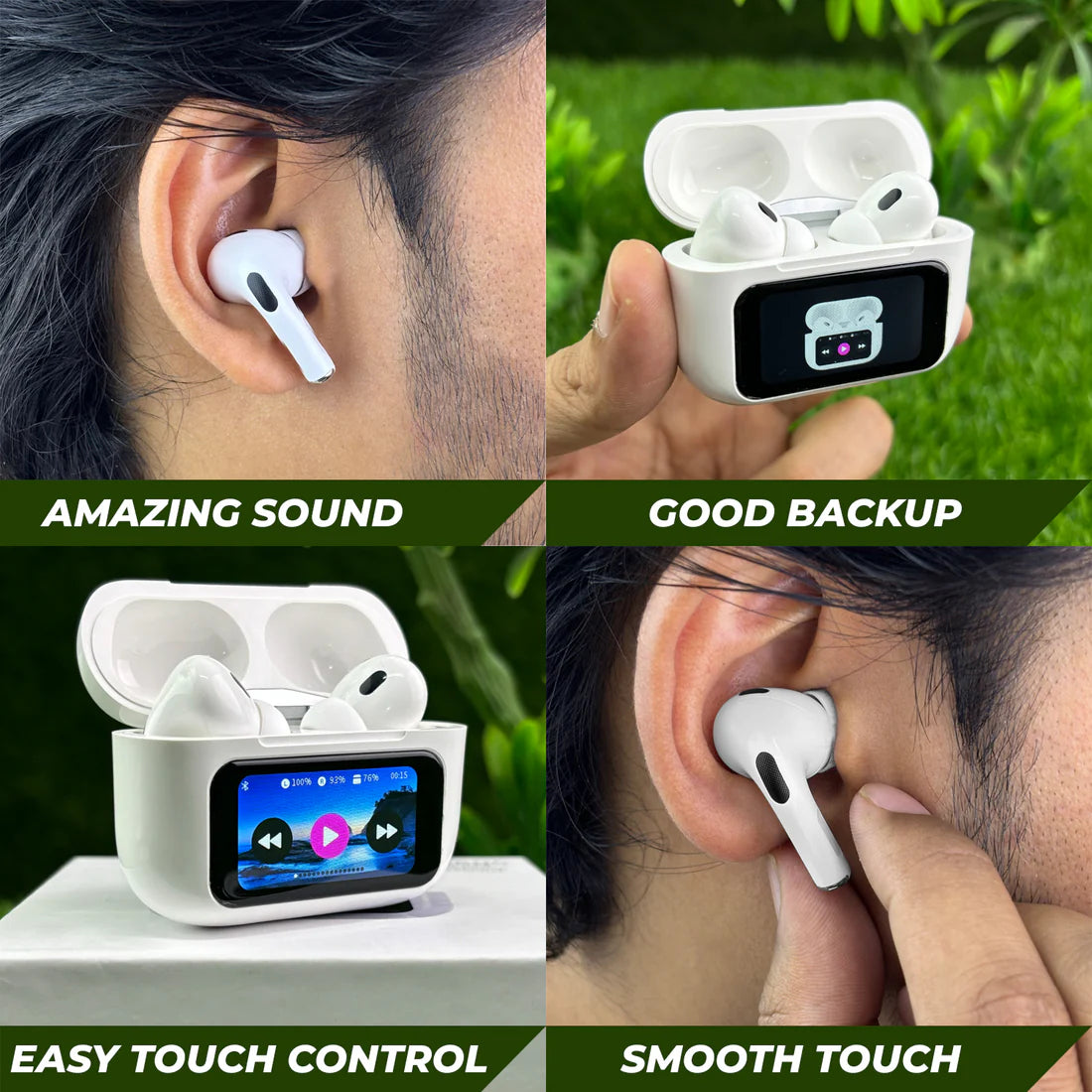 Airbuds Pro 2 For IPhone & Android - Touch LCD Display