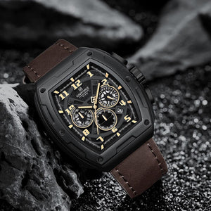 Naviforce Men Dial & Leather Straps Analogue Chronograph Watch NF8053_B Y DBN