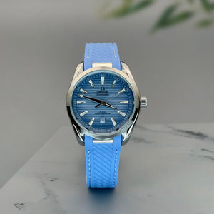 Omega seamaster silver blue