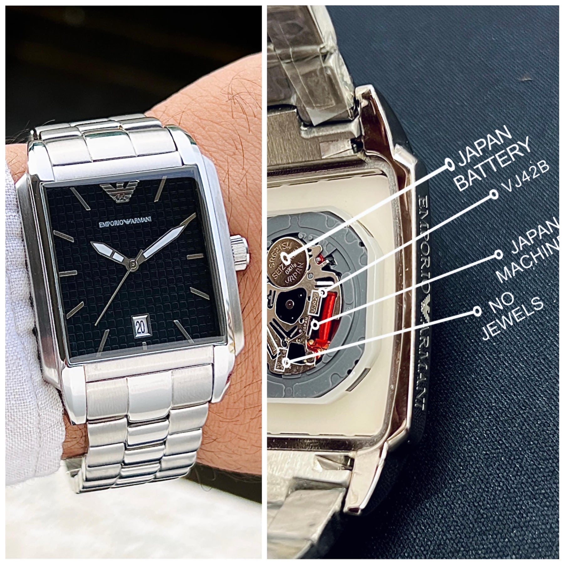 Emporio Armani Classic Stainless Steel Series live Hands-on 🤩 — zoomed view