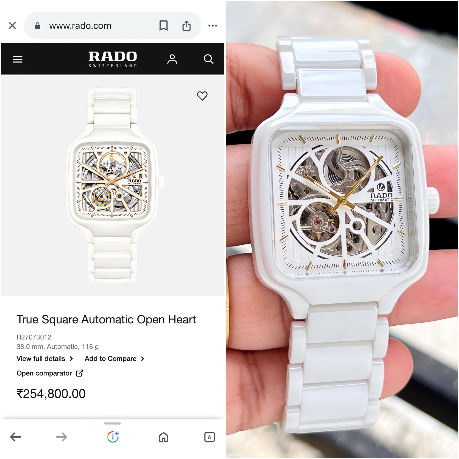 Brand -Rado  For - Unisex Model - Ultra Premium Collection — zoomed view