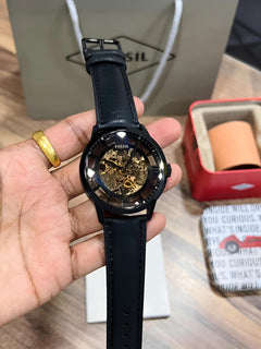 Fossil black strap automatic