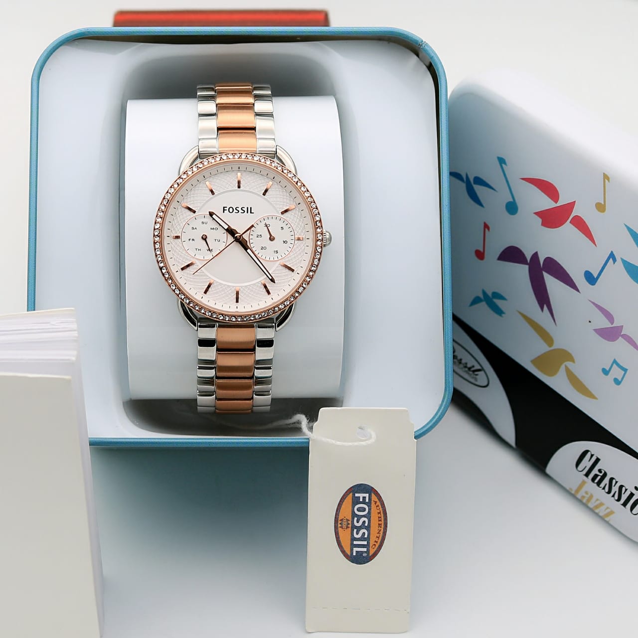 Fossil Tailors For Her Watch – Rose Gold Stainless Steel Bracelet