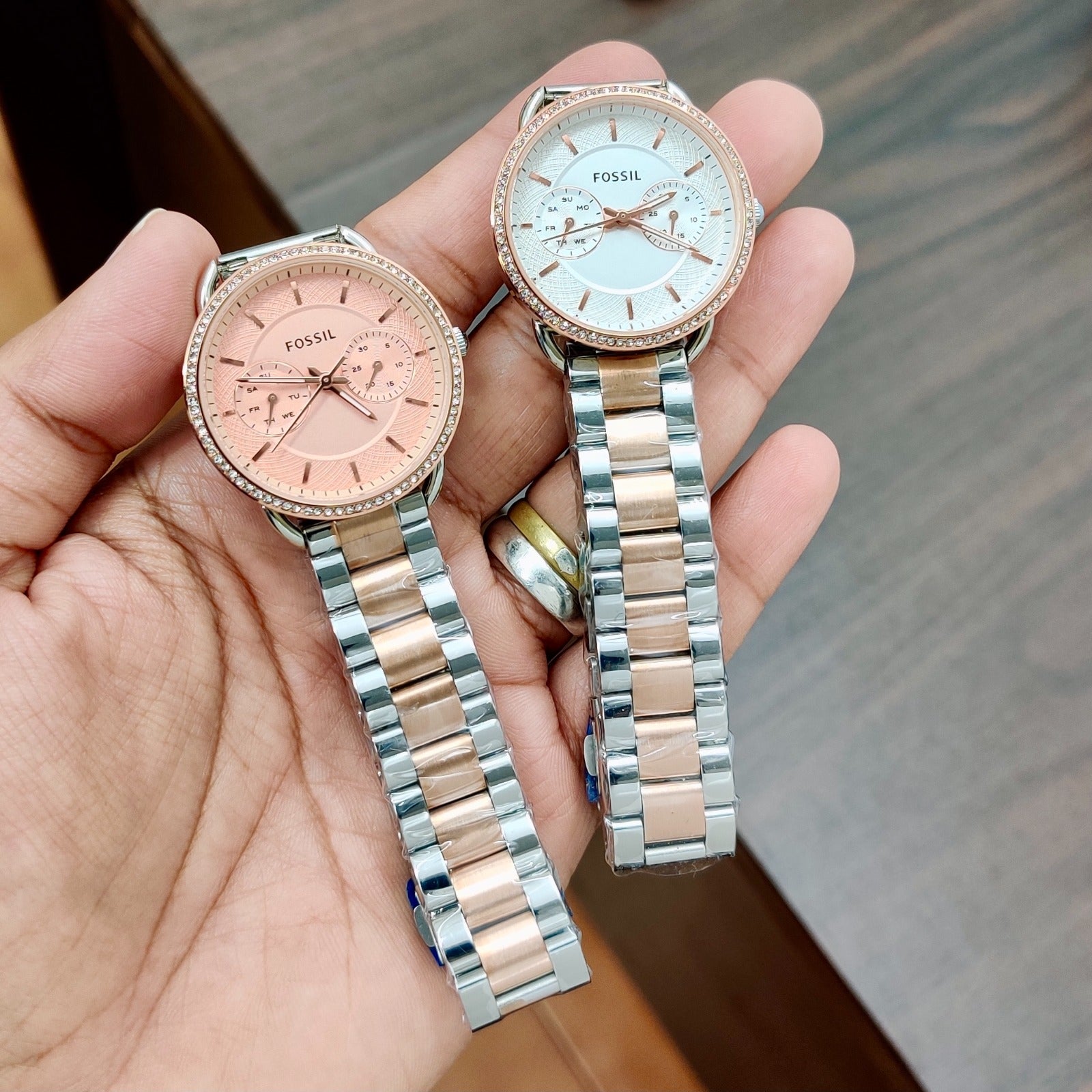 Fossil Tailors For Her Watch – Rose Gold Stainless Steel Bracelet