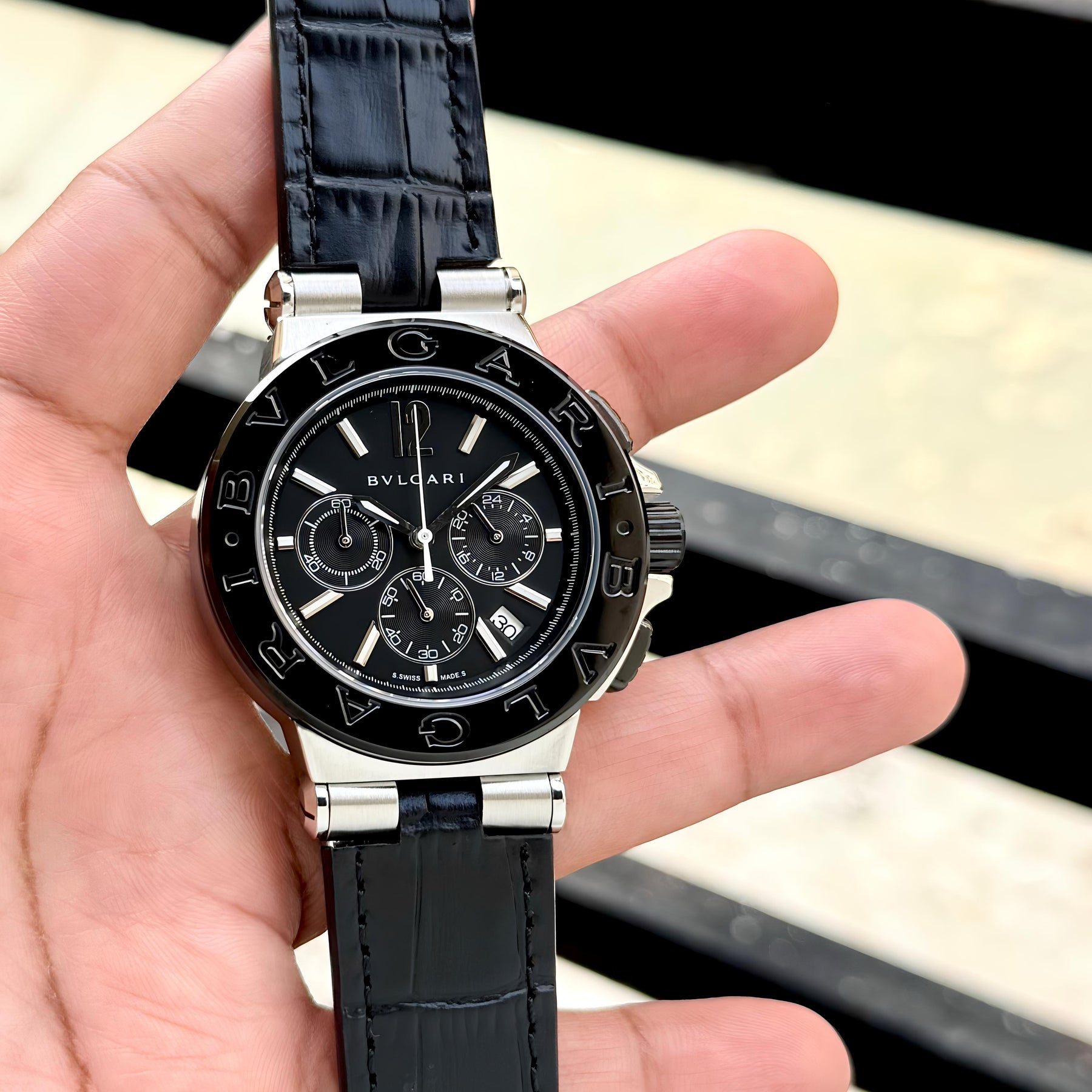 Bvlgari Aluminium Watch — zoomed view