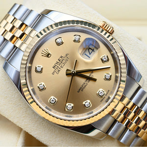 Rolex Datejust  sliver- Golden  with diamond Automatic