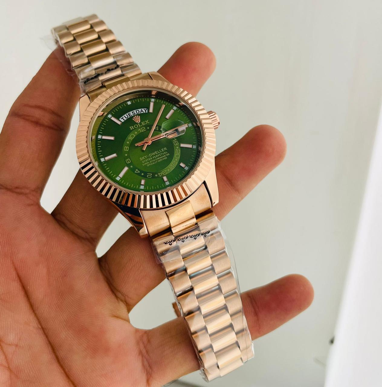 Rolex Stainles SKY-DWELLER Green DIAL Steel  Automatic