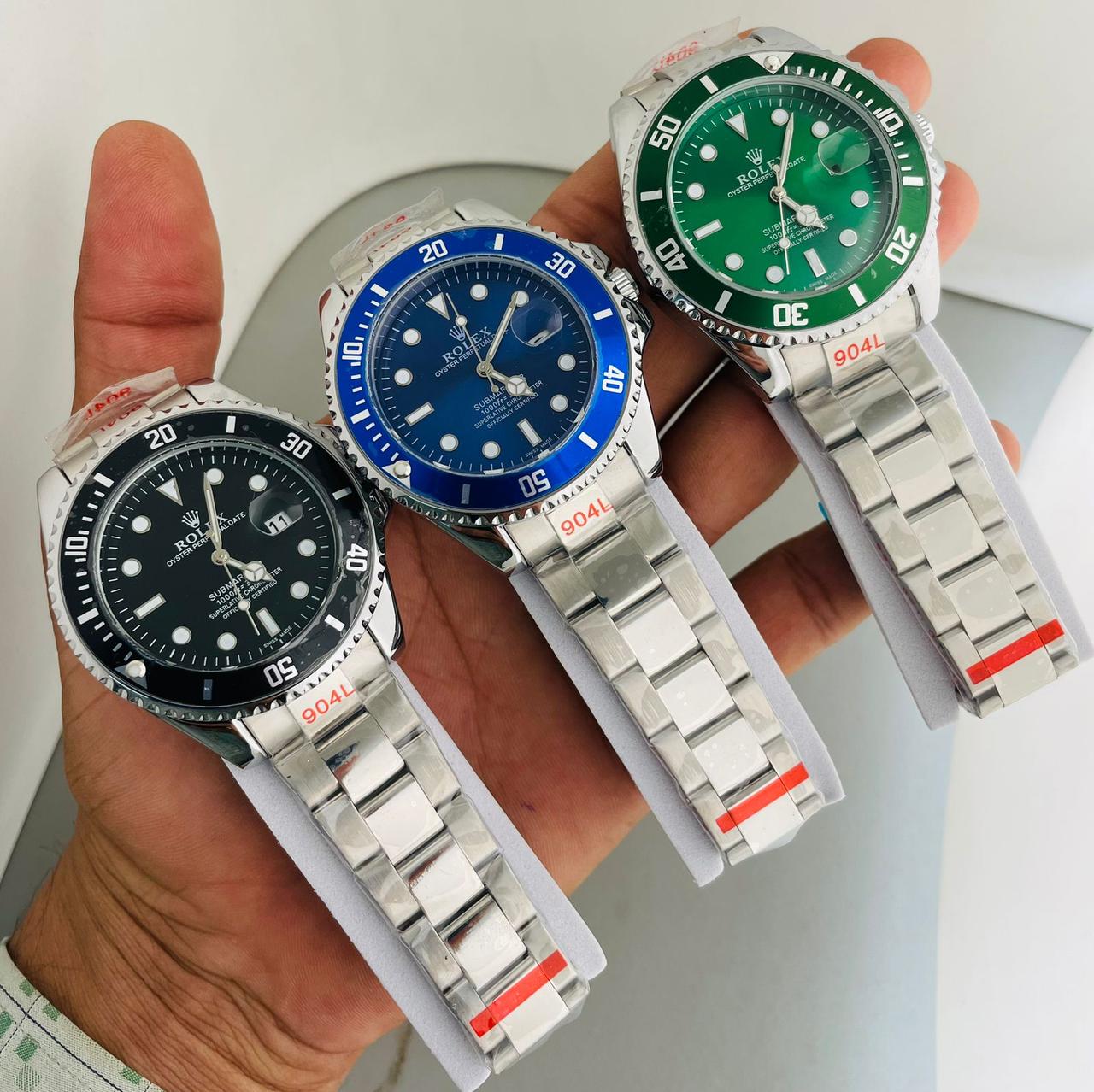 Rolex Submariner Green & Sliver Model Premium Quatz