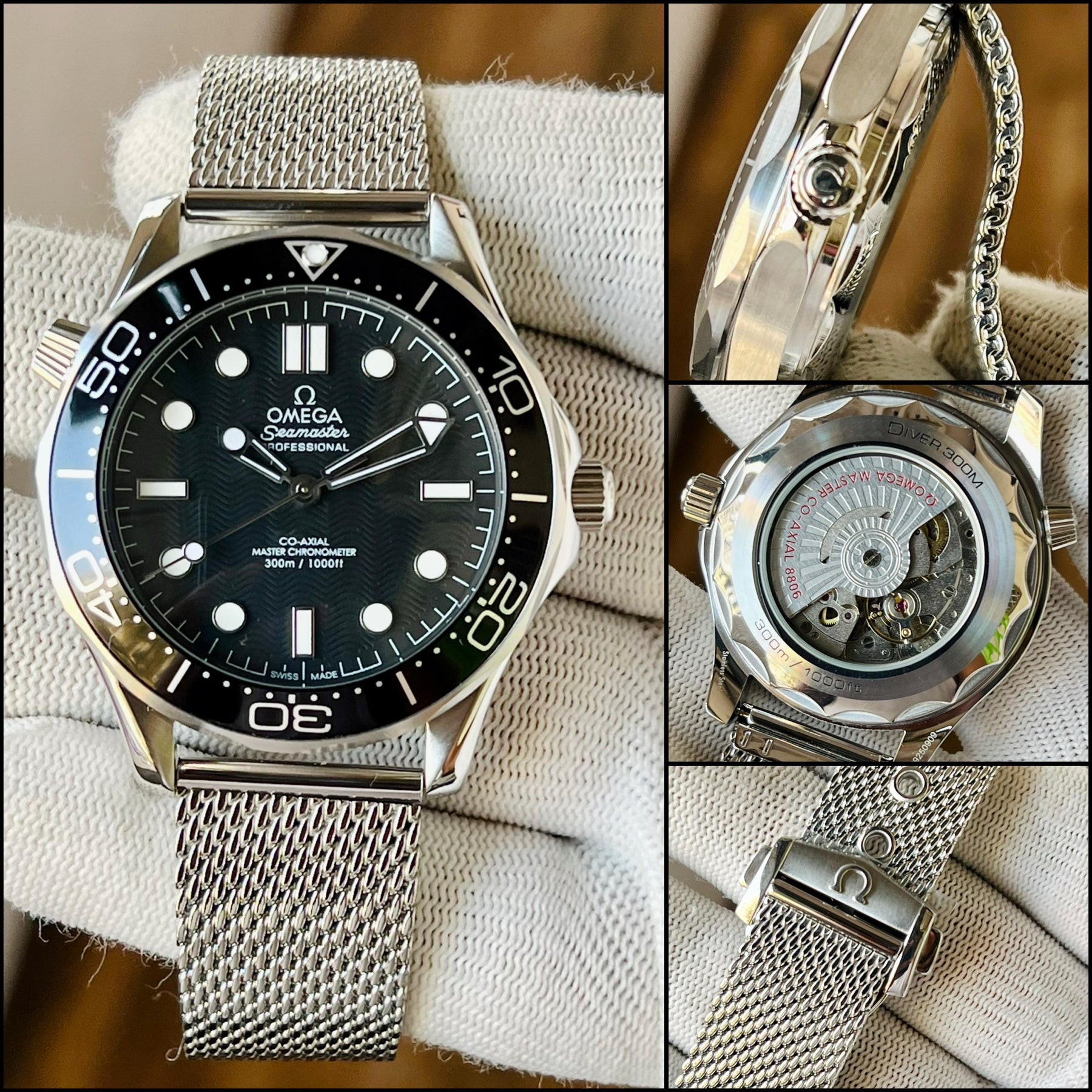 OMEGA SEAMASTER Black AUTOMATIC — zoomed view
