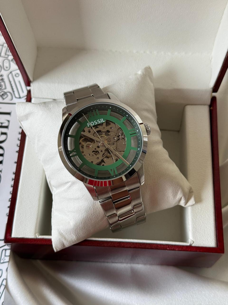Fossil Green Transparent Back Original Automatic Engine
