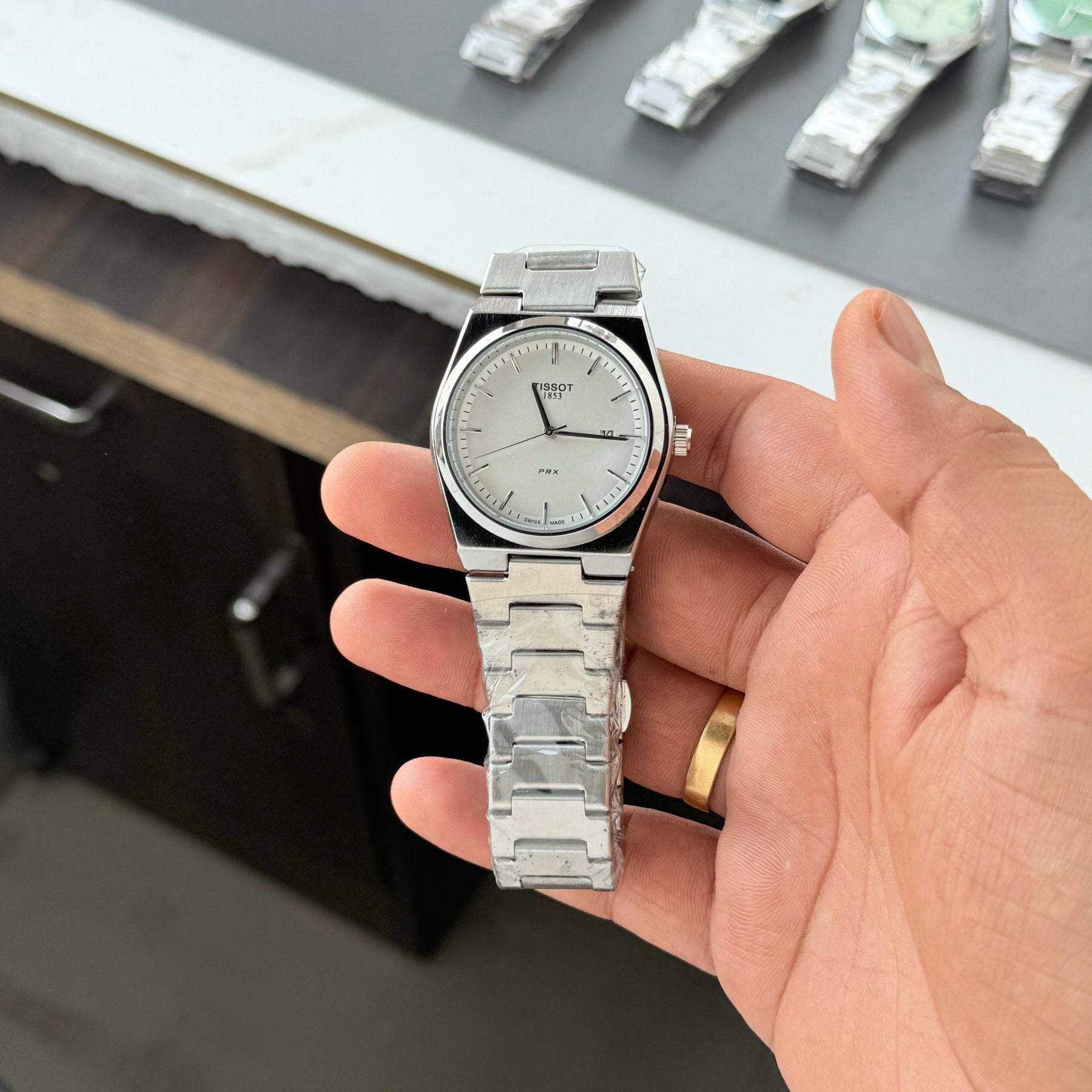 Tissot PRX ALL Colour — zoomed view