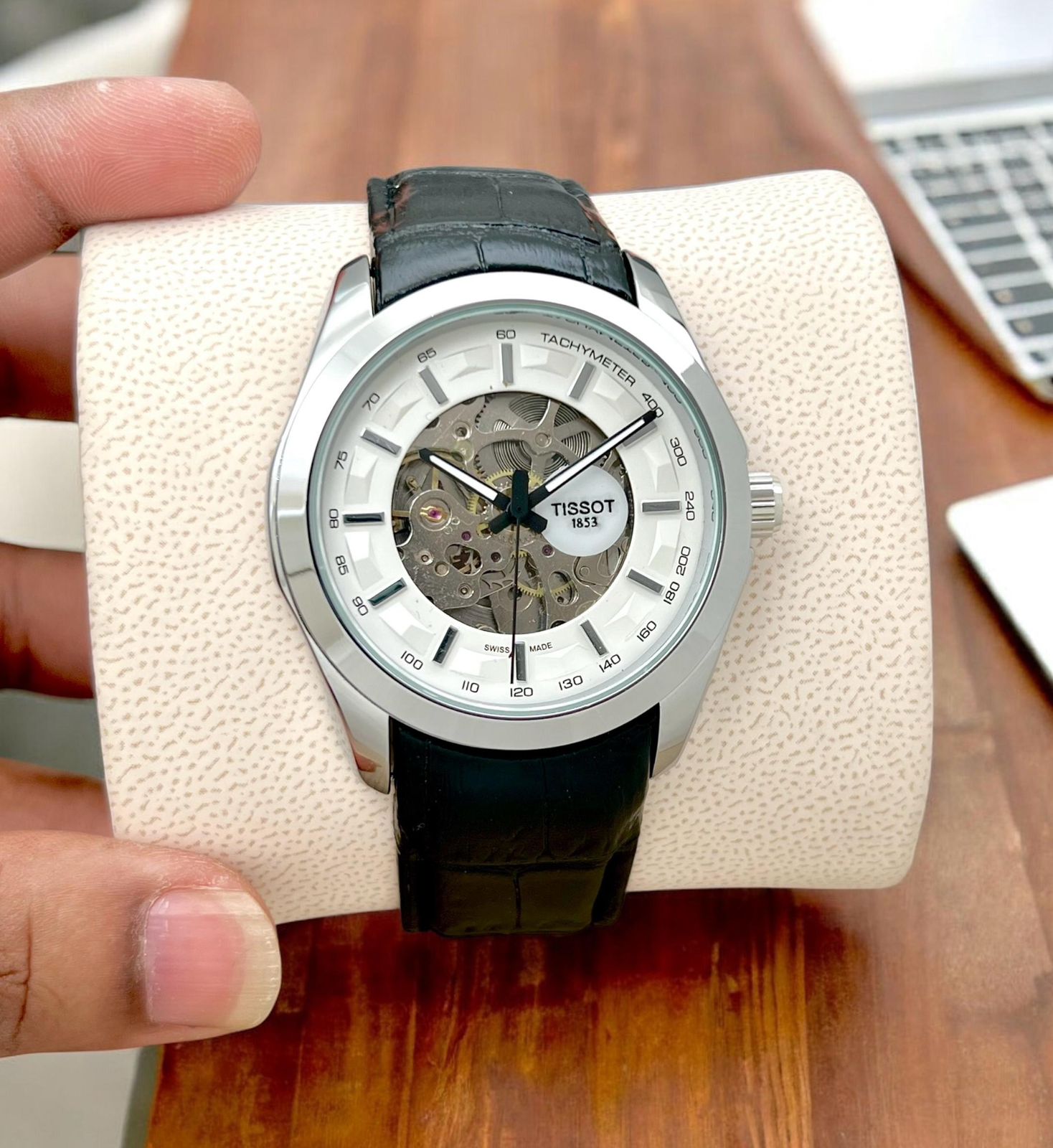 Tissot T-Classic T-complication Squelette Mechanical Manual-winding Skeleton Dial Men's Watch — zoomed view