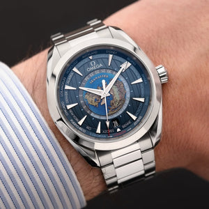 OMEGA STEEL AQUA TERRA WORLD TIMER